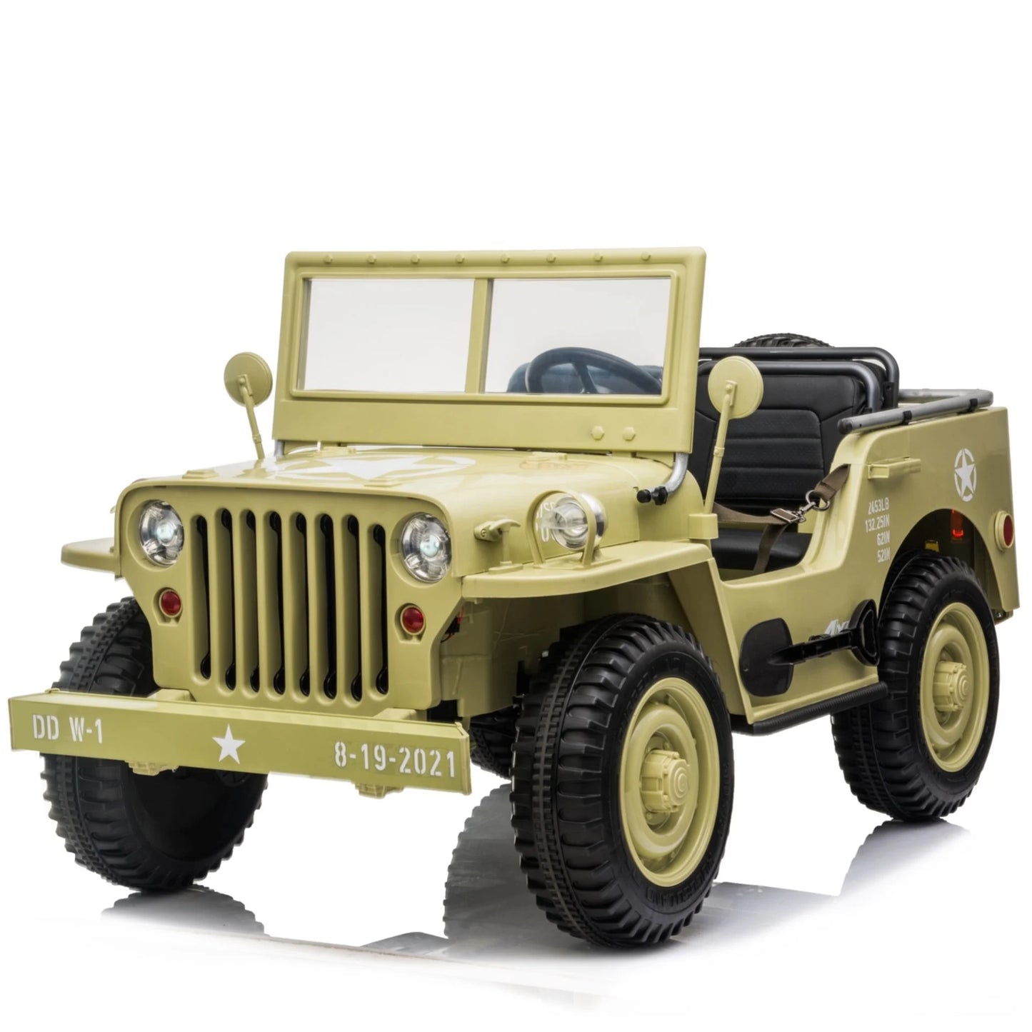 Willy’s Jeep Army 24V Voiture électrique enfant 3 places