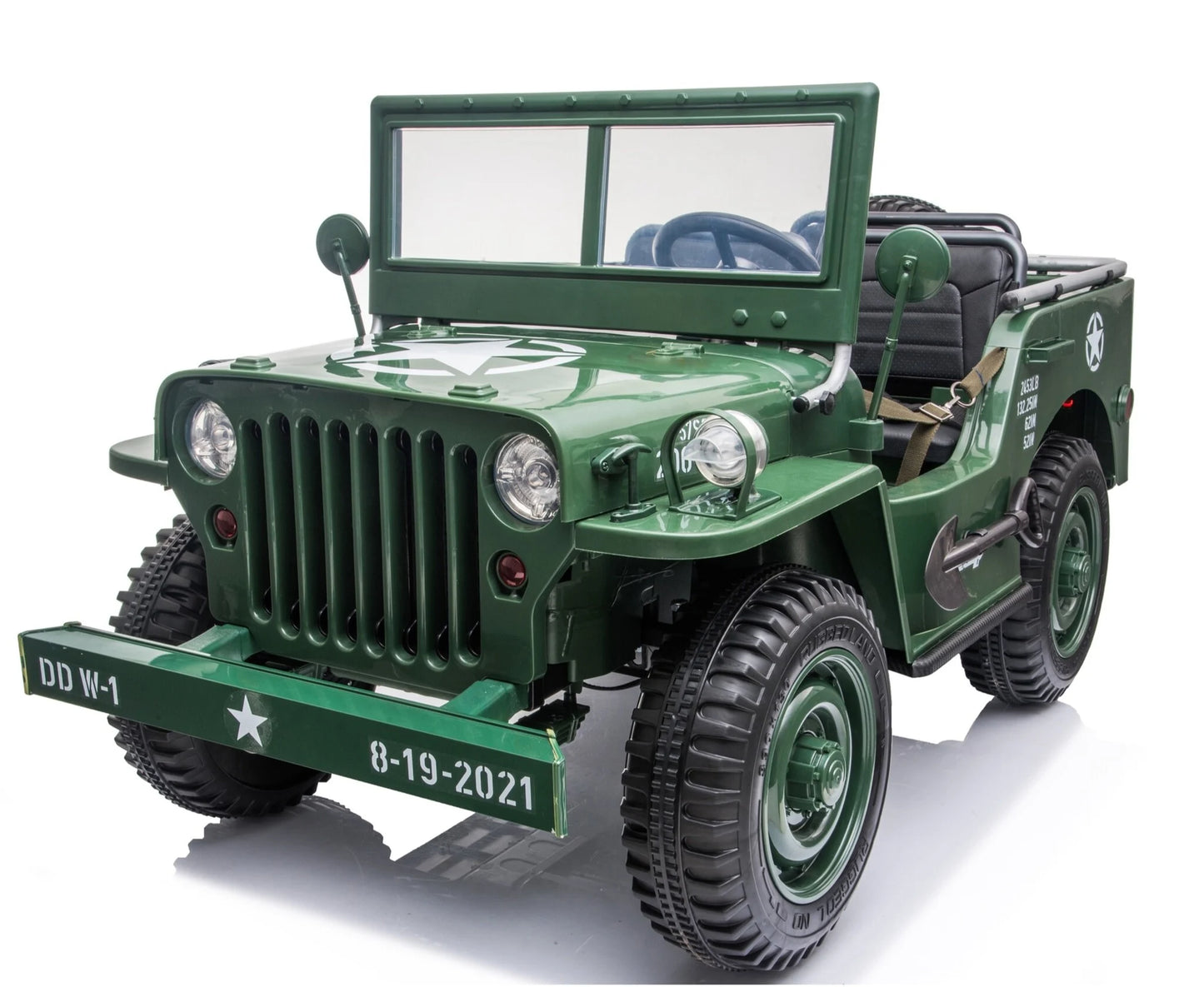 Willy’s Jeep Army 24V Voiture électrique enfant 3 places