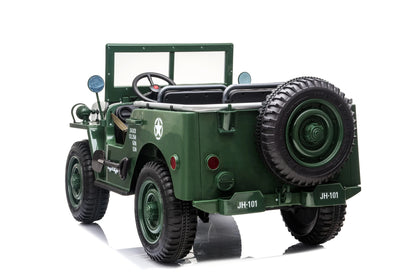 Willy’s Jeep Army 24V Voiture électrique enfant 3 places