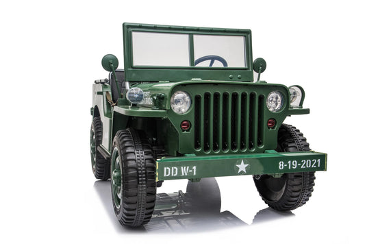 Willy’s Jeep Army 24V Voiture électrique enfant 3 places